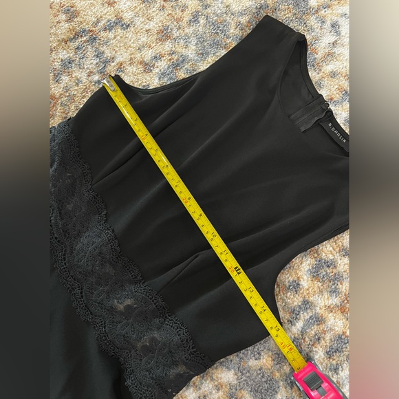 B Darlin Black Ruffle Dress with Lace Waistband - Picture 10 of 10